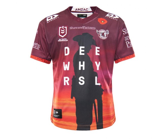 Manly Warringah Sea Eagles Mens Anzac Rugby Jersey 2021