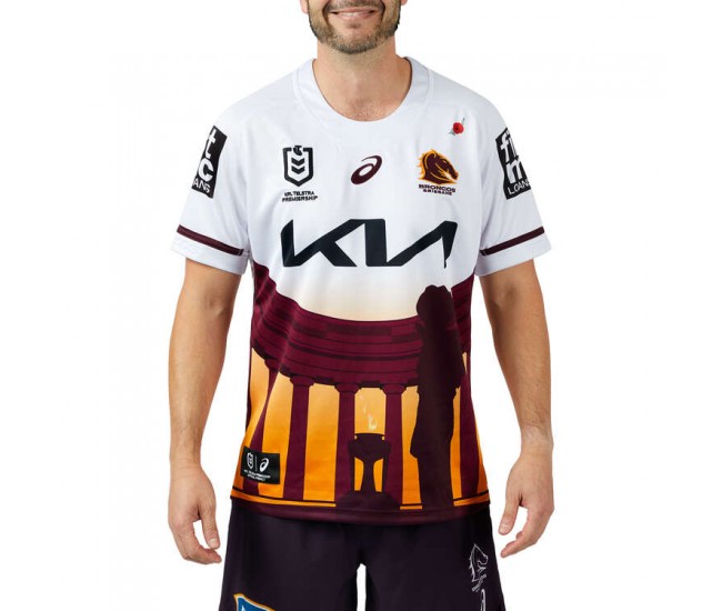 Brisbane Broncos Mens ANZAC Rugby Jersey 2024
