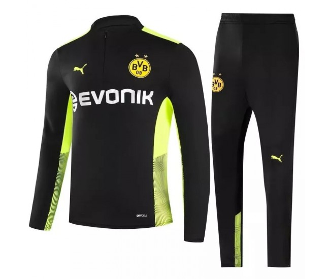 2021-22 BVB Borussia Dortmund Black Training Technical Football Tracksuit 2021-22 BVB Borussia Dortmund Black Training Technical Football Tracksuit