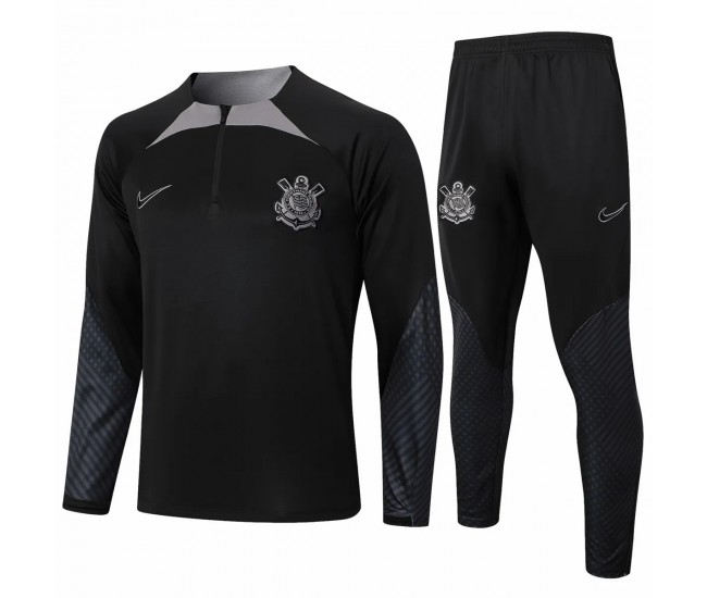 24-25 Corinthians Mens Black Training Technical Tracksuit