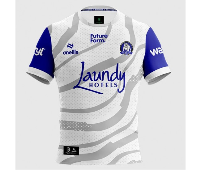 Canterbury-Bankstown Bulldogs Mens White Training Rugby Jersey 2025