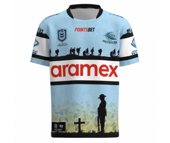 Cronulla Sharks Mens Anzac Rugby Jersey 2023