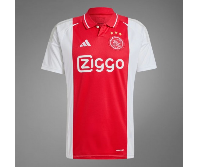 24-25 Ajax Mens Home Soccer Jersey 