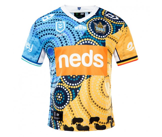 Gold Coast Titans Mens Indigenous Rugby Jersey 2021