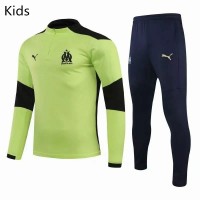 Olympique Marseille Training Technical Football Tracksuit Yellow Kids 2021