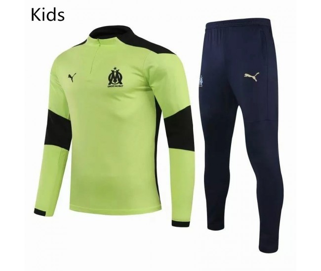 Olympique Marseille Training Technical Football Tracksuit Yellow Kids 2021 Olympique Marseille Training Technical Football Tracksuit Yellow Kids 2021