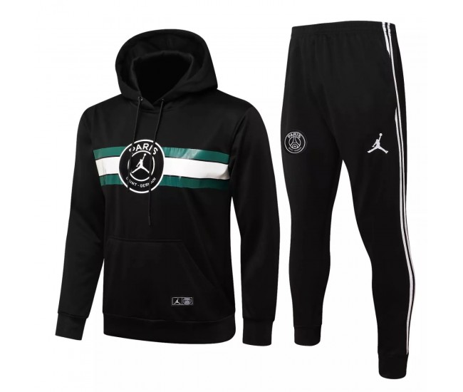 2021-22 PSG X Jordan Hooded Black Training Technical Soccer Tracksuit 2021-22 PSG X Jordan Hooded Black Training Technical Soccer Tracksuit