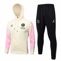 24-25 PSG Jordan Mens Beige Training Hooded Presentation Tracksuit