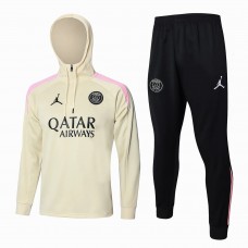 24-25 PSG Jordan Mens Beige Training Hooded Technical Tracksuit