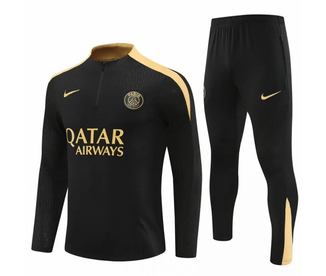 24-25 PSG Mens Black Training Presentation Tracksuit