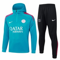 24-25 PSG Mens Blue Training Hooded Technical Tracksuit