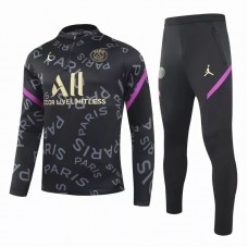 PSG Jordan Training Technical Football Tracksuit Black 2021