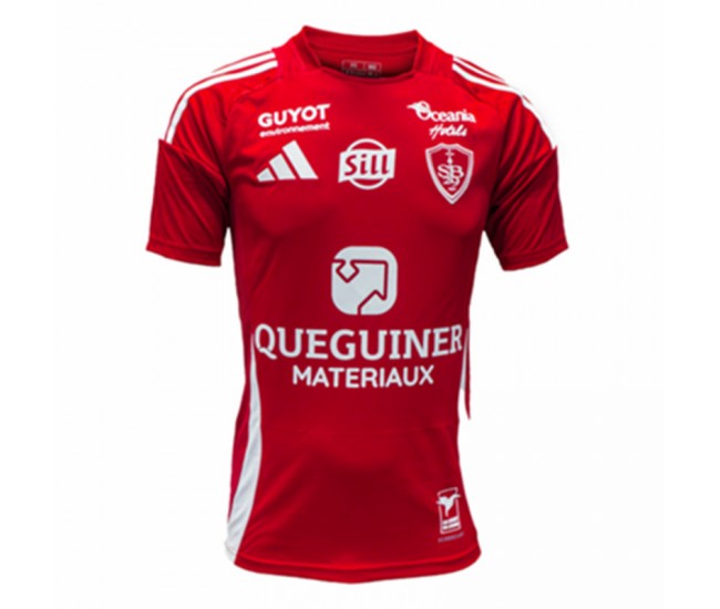 24-25 Stade Brest Mens Home Soccer Jersey
