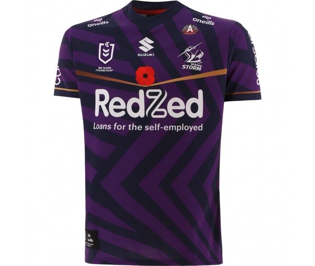 Melbourne Storm Mens Anzac Rugby Jersey 2024