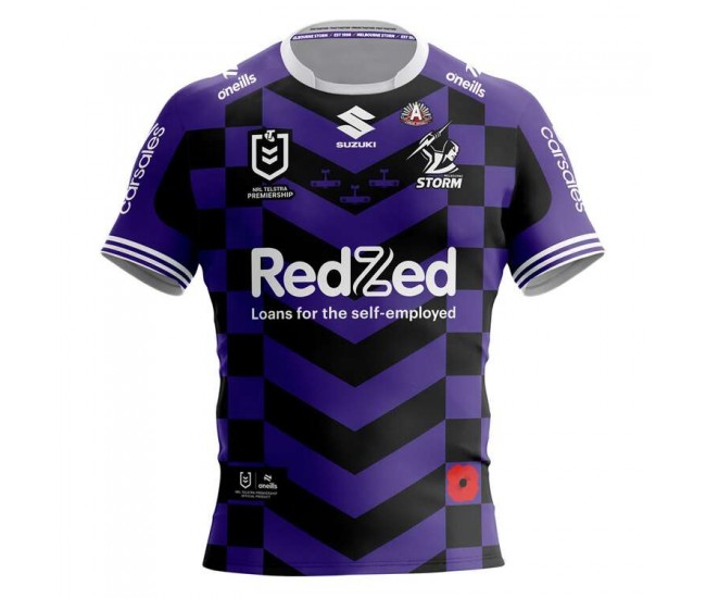 Melbourne Storm Mens Anzac Rugby Jersey 2025