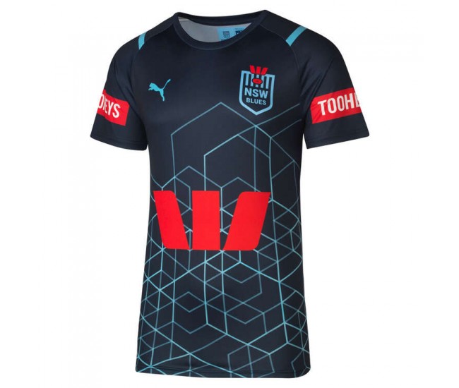 NSW Blues State of Origin Mens Training Rugby Tee 2024