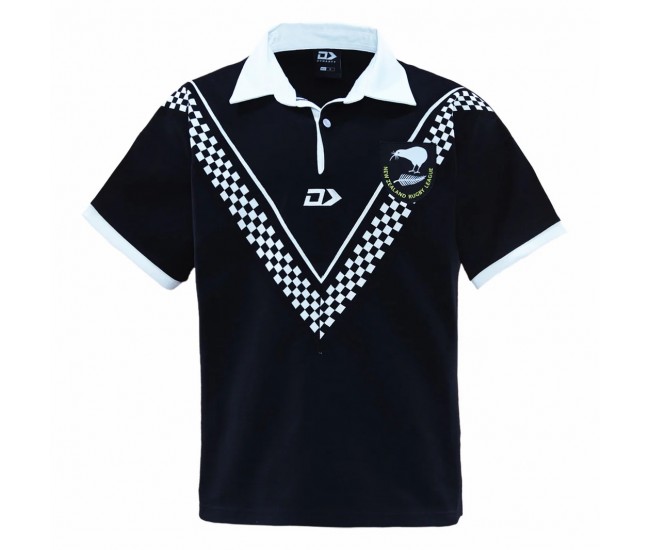 New Zealand Kiwis Mens Throwback Black Rugby Jersey 2024