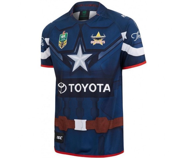 North Queensland Cowboys Men's Captain America Marvel Shirt