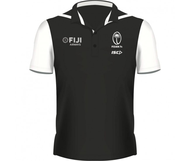 Fiji Airways Sevens Performance Mens Rugby Polo Black 2021