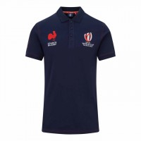 France Rugby Rwc 2023 Mens Cotton Navy Polo