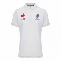 France Rugby Rwc 2023 Mens Cotton White Polo