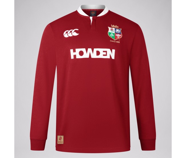 British And Irish Lions Long Sleeve Red Rugby Jersey 2025
