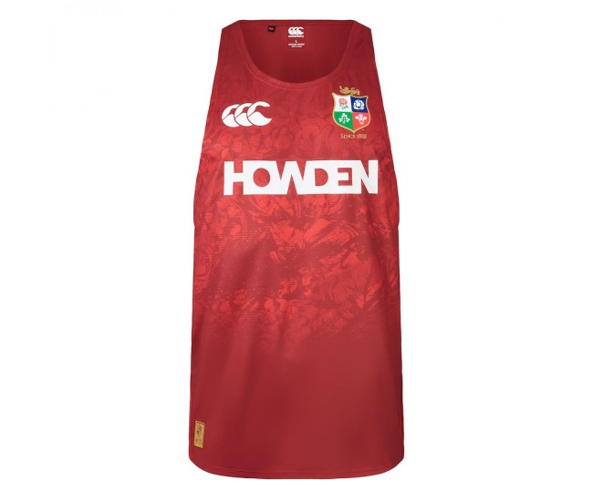 British And Irish Lions Mens Red Rugby Singlet 2025