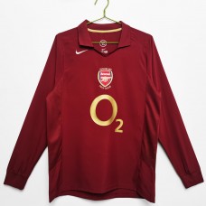 2005-2006 Arsenal FC Long Sleeve Home Retro Jersey 