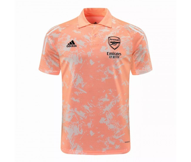 Arsenal EU Polo Jersey Chalk Coral Texture 2020 2021