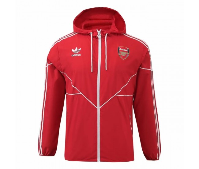 24-25 Arsenal Mens Red Windbreaker Jacket