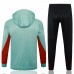 24-25 Liverpool FC Mens Green Training Hooded Presentation Tracksuit