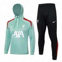 24-25 Liverpool FC Mens Green Training Hooded Technical Tracksuit
