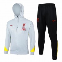 24-25 Liverpool FC Mens White Training Hooded Presentation Tracksuit