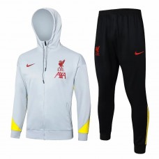 24-25 Liverpool FC Mens White Training Hooded Presentation Tracksuit