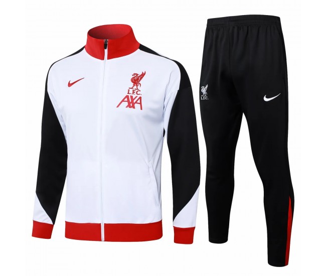 24-25 Liverpool FC Mens White Training Presentation Tracksuit