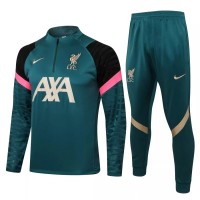 2021-22 Liverpool FC Green Training Technical Soccer Tracksuit