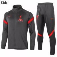 Liverpool FC Presentation Football Tracksuit Dark Grey Kids 2021