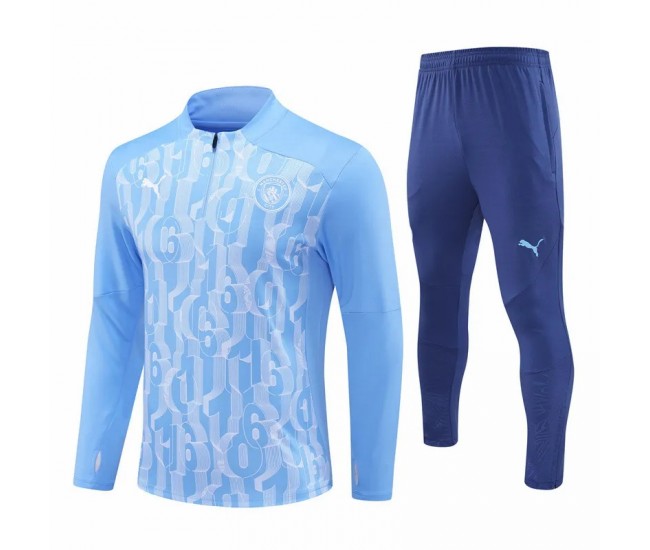 24-25 Manchester City FC Mens Blue Training Technical Tracksuit