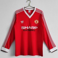 1983 Manchester United FC Long Sleeve Home Retro Jersey 