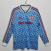 1990 Manchester United FC Long Sleeve Away Retro Jersey 