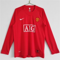 2007-2008 Manchester United FC Long Sleeve Home Retro Jersey