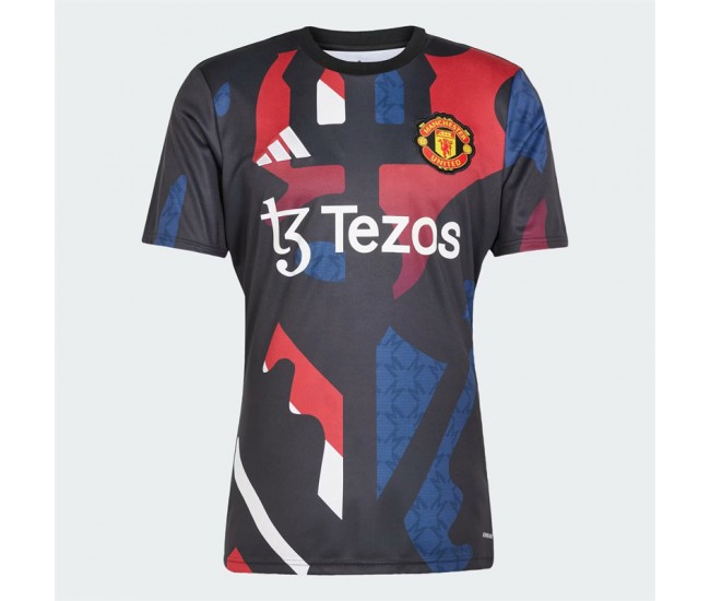 24-25 Manchester United Men's Pre Match Soccer Jersey 