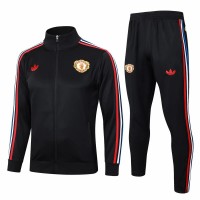 24-25 Manchester United FC Mens Black Training Presentation Tracksuit