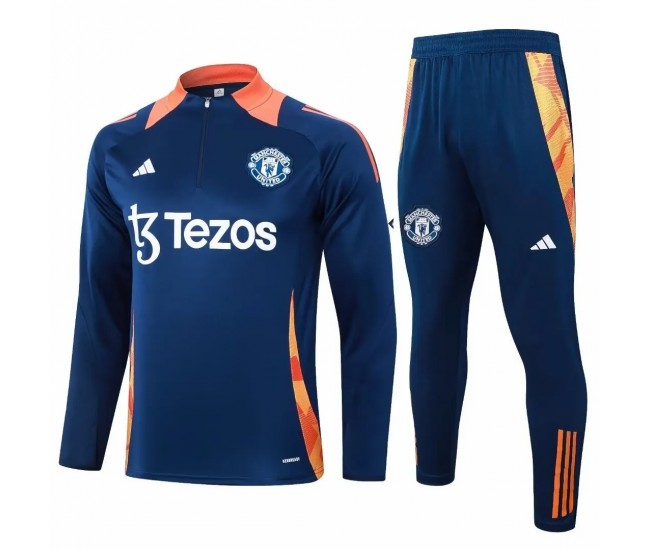 24-25 Manchester United FC Mens Navy Training Technical Tracksuit