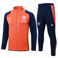 24-25 Manchester United FC Mens Orange Training Presentation Tracksuit