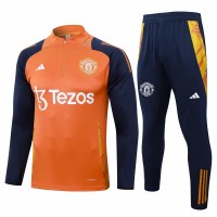 24-25 Manchester United FC Mens Orange Training Technical Tracksuit