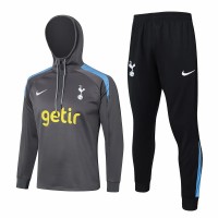 24-25 Tottenham Hotspur Mens Grey Training Hooded Technical Tracksuit