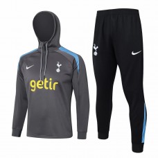 24-25 Tottenham Hotspur Mens Grey Training Hooded Technical Tracksuit