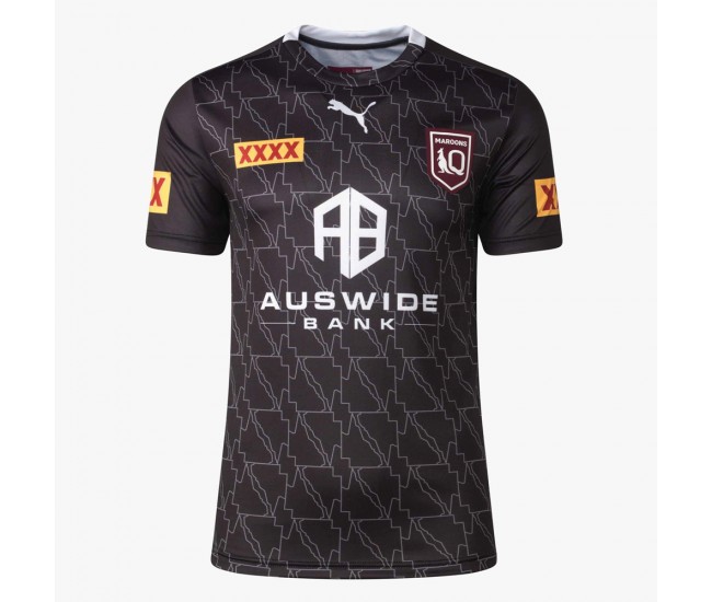 QLD Maroons Men's Black Training Rugby Jersey
