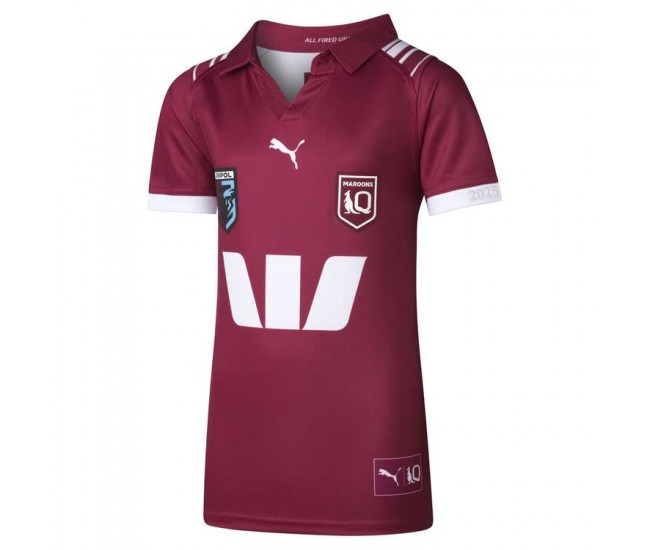 Harvey Norman QLD Maroons Kids Home Rugby Jersey 2025